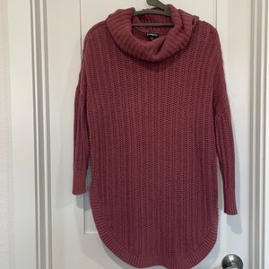 Cowl neck knit sweater